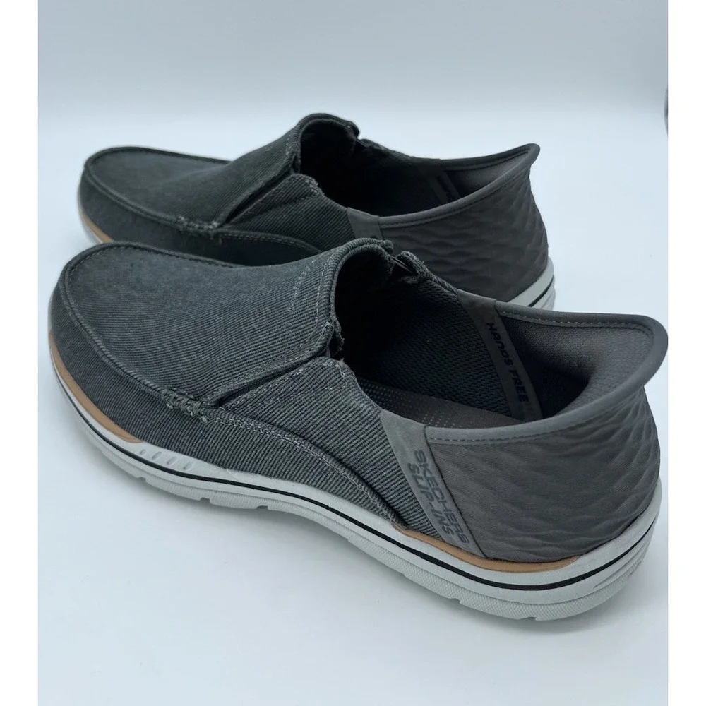 Skechers Shoes‎ Men's Black Sz 8 Slip-Ins Relaxed Fit Expected Cayson Casual